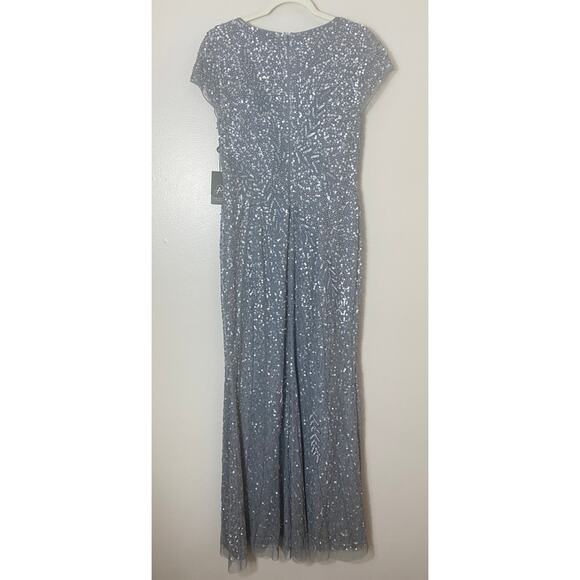 NWT ADRIANNA PAPELL DRESS GOWN MOTHER OF THE BRIDE FORMAL EVENING WEDDING GUEST - Picture 3 of 16